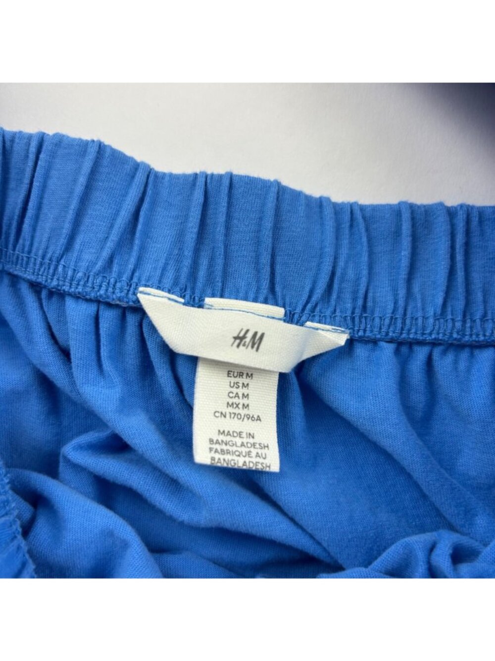 H&M Cornflower Blue Puff Sleeve Mini Dress M - Picture 4 of 6